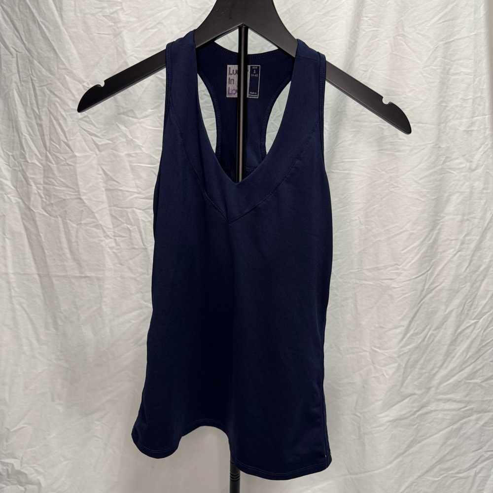 Women's lucky in love v neck tank